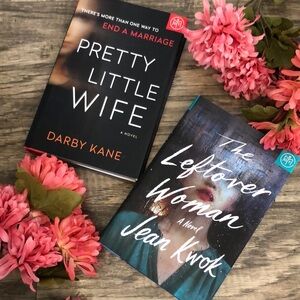 PRETTY LITTLE WIFE & THE LEFTOVER WOMAN lot 2 hardcover novels thrillers mystery
